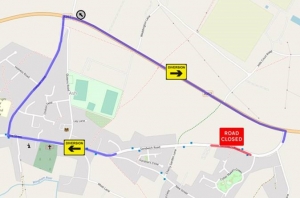 Map of Sandwich Road Closure