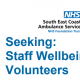 NHS poster for Seeking Staff Wellbeing Volunteers